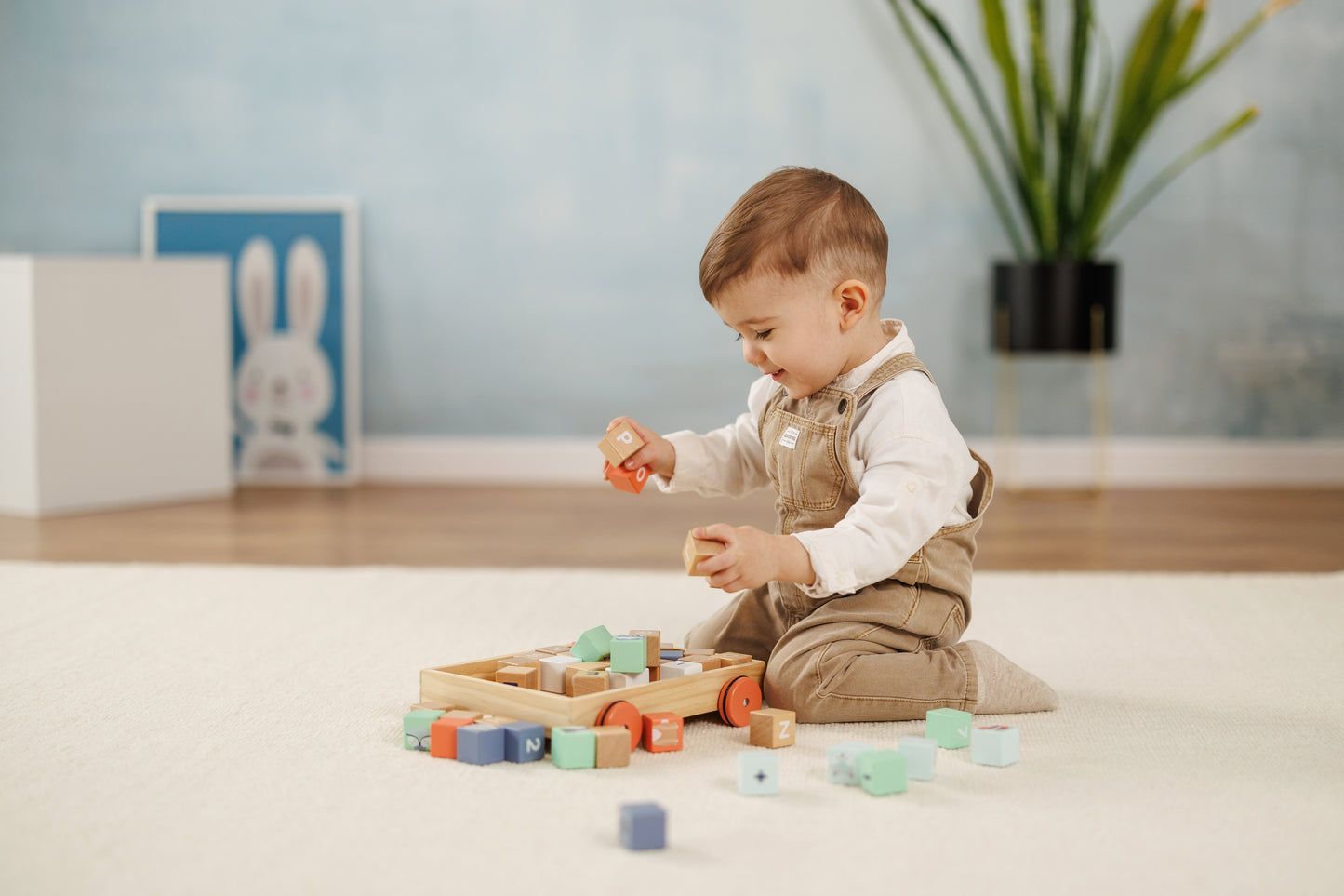 Cart with blocks