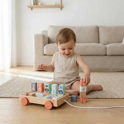 Cart with blocks